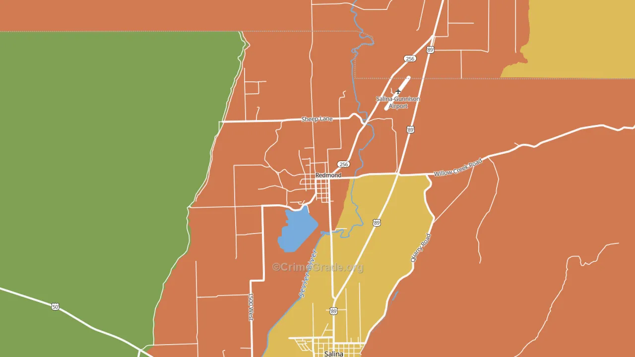 Redmond, UT Map of Drug-Related Crime Rates