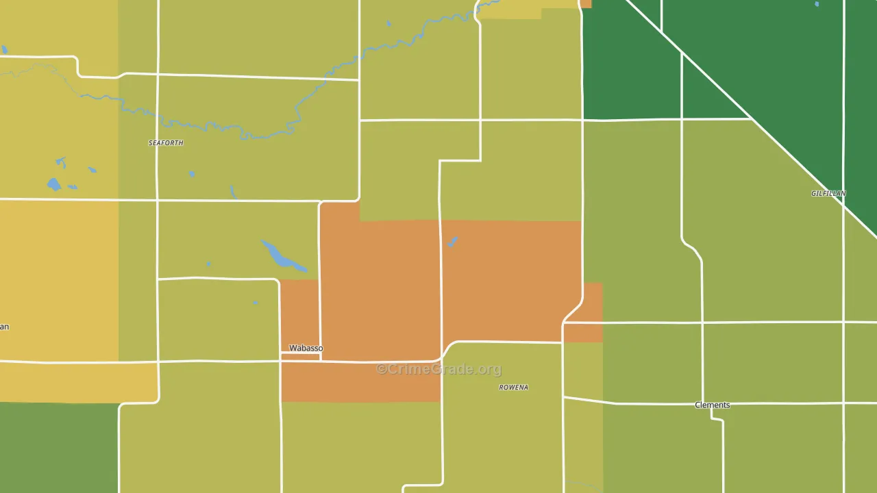 Redwood County, MN Map of Drug-Related Crime Rates