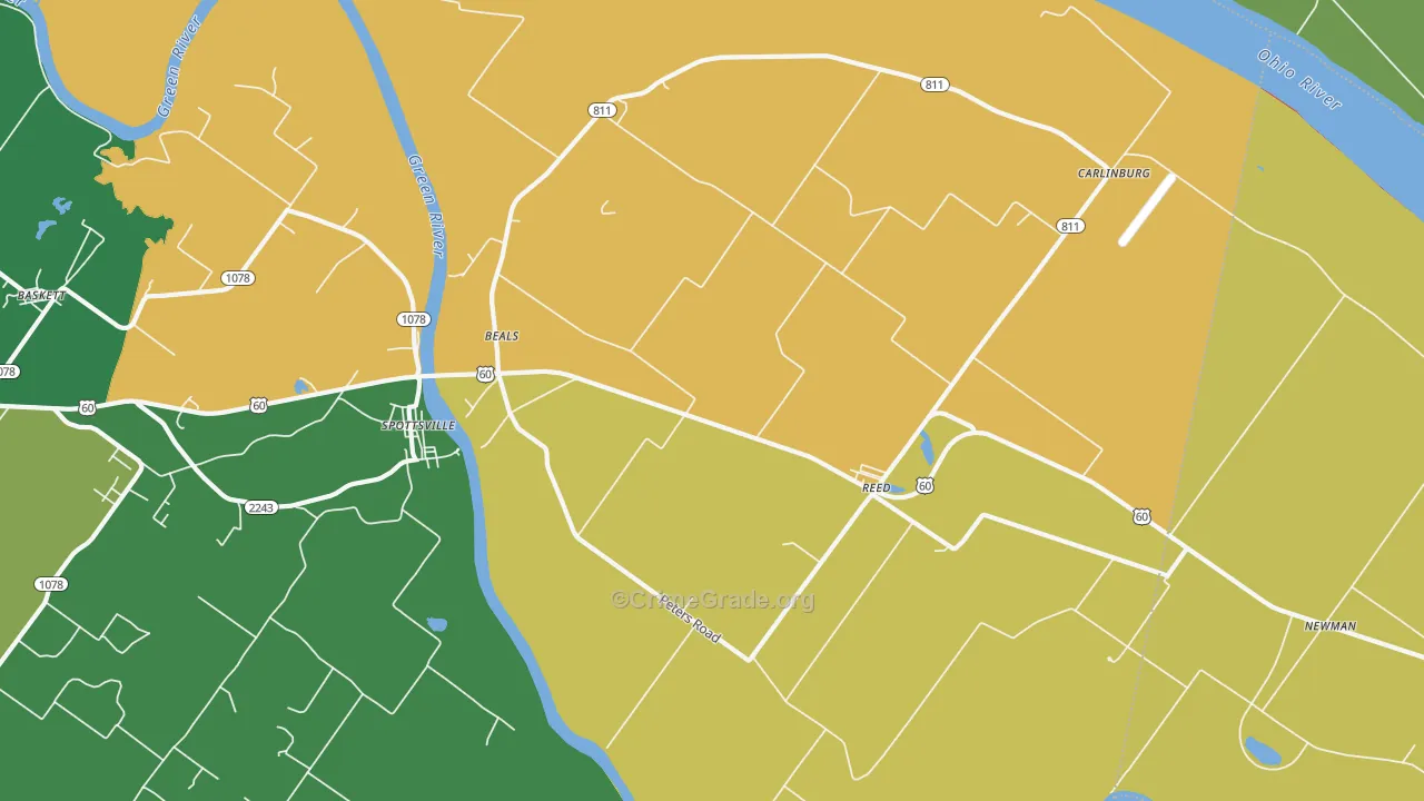 Reed, KY Map of Drug-Related Crime Rates