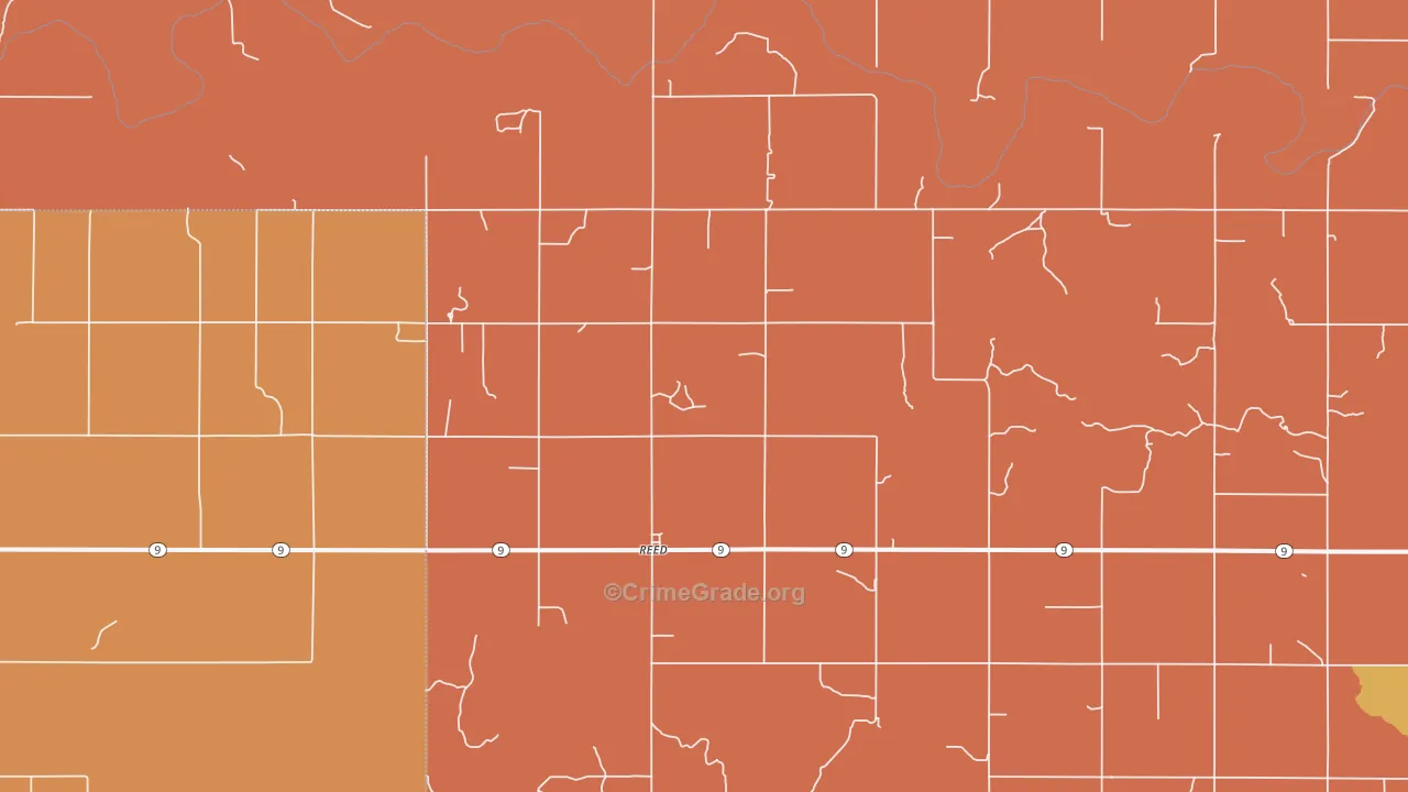 Reed, OK Map of Drug-Related Crime Rates