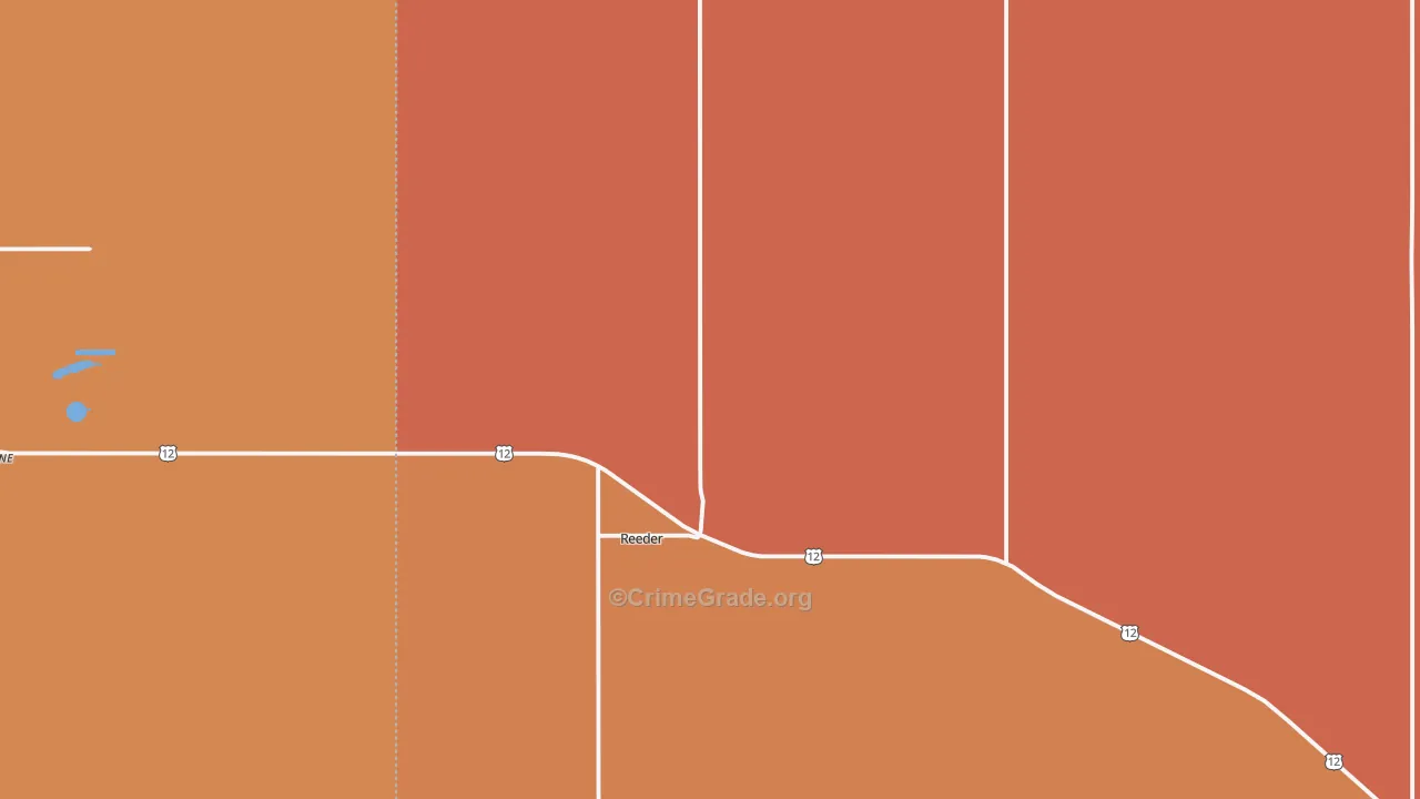 Reeder, ND Map of Drug-Related Crime Rates