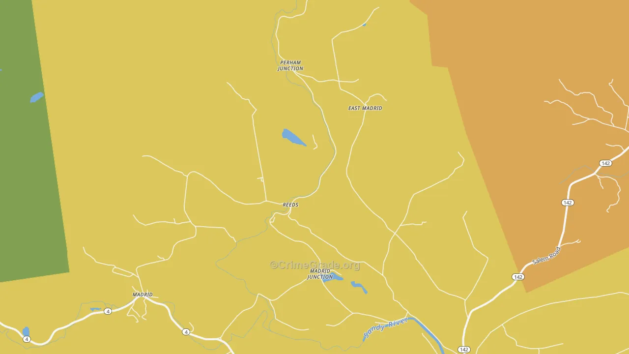 Reeds, ME Map of Drug-Related Crime Rates