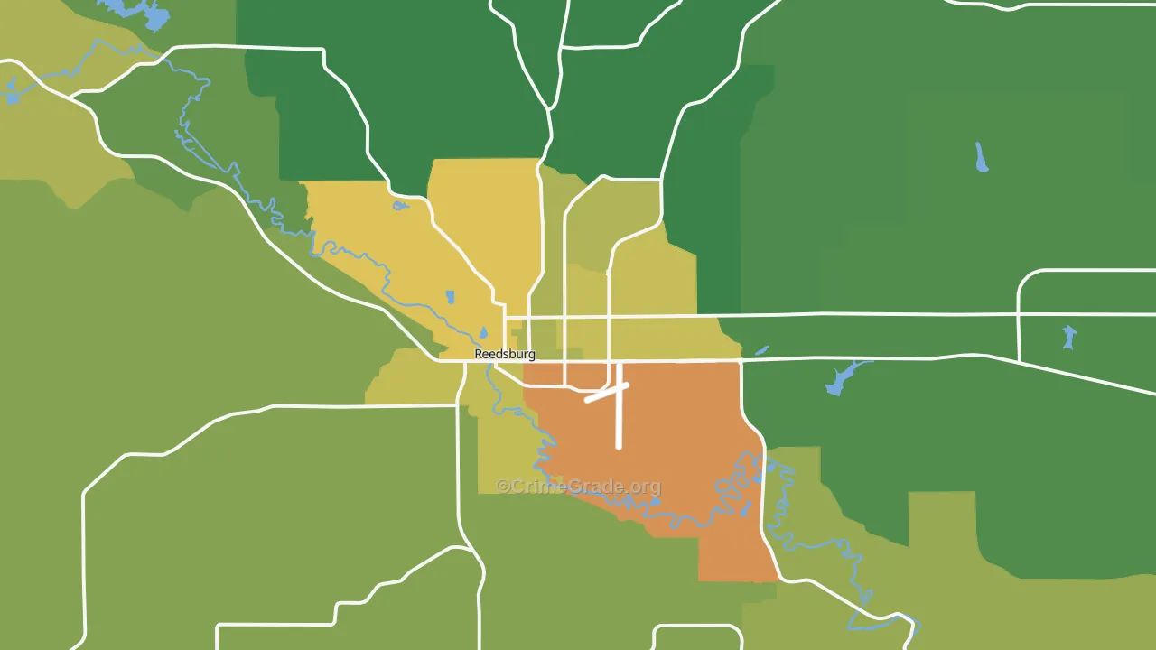 Reedsburg, WI Map of Drug-Related Crime Rates