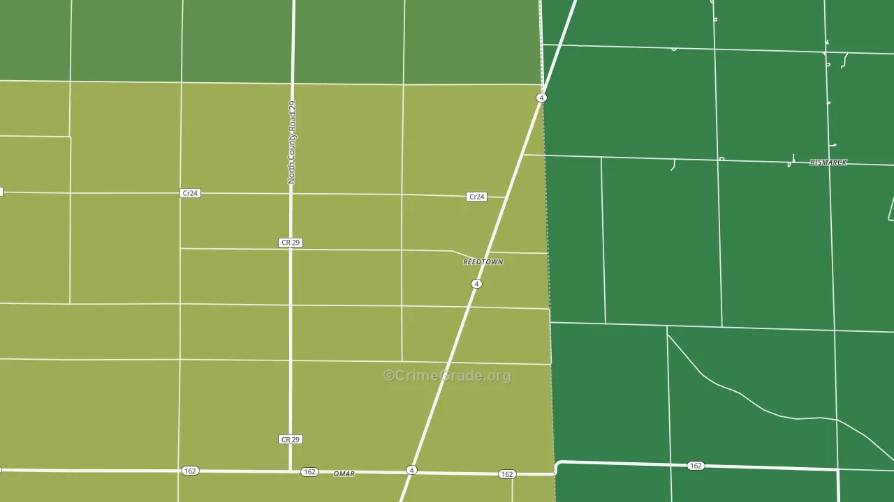 Reedtown, OH Map of Drug-Related Crime Rates