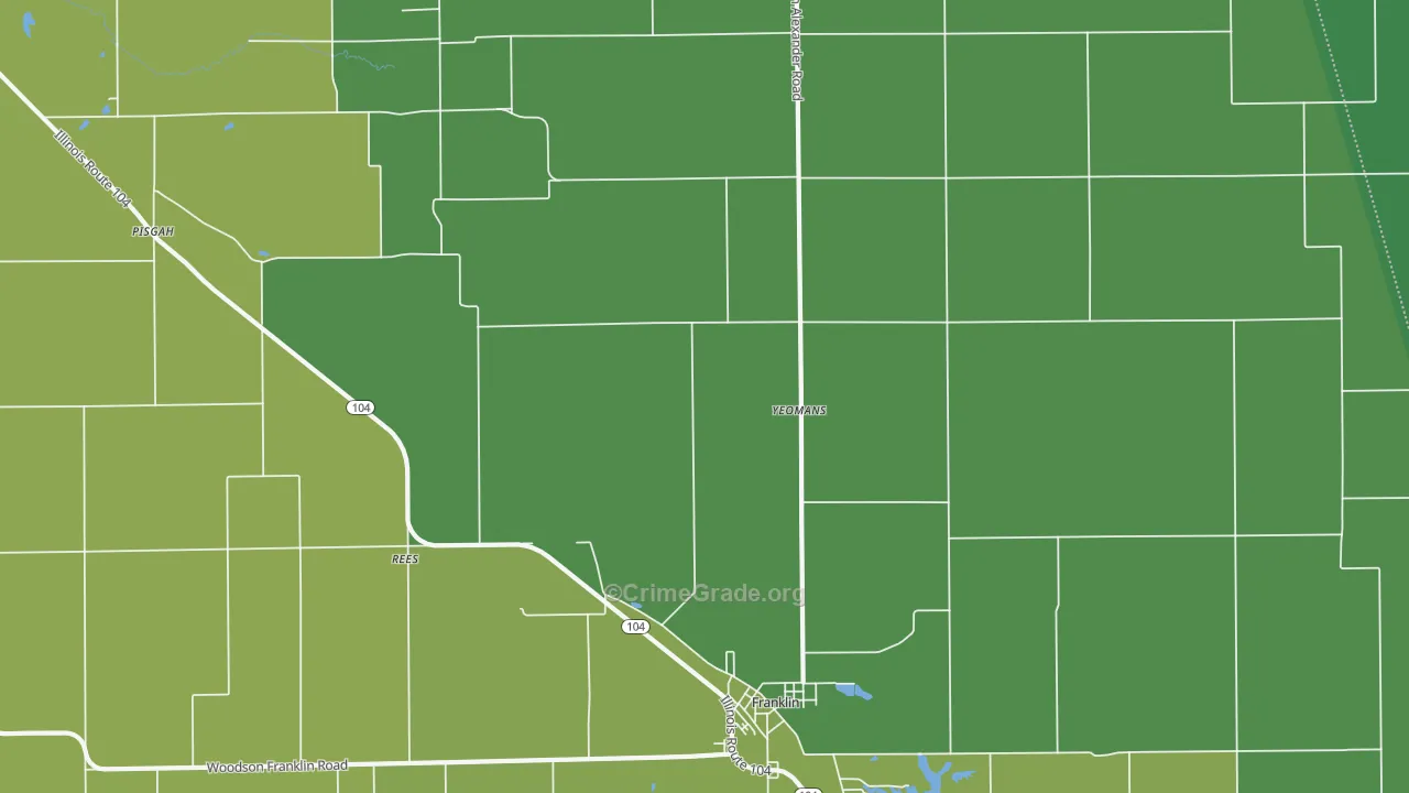 Rees, IL Map of Drug-Related Crime Rates