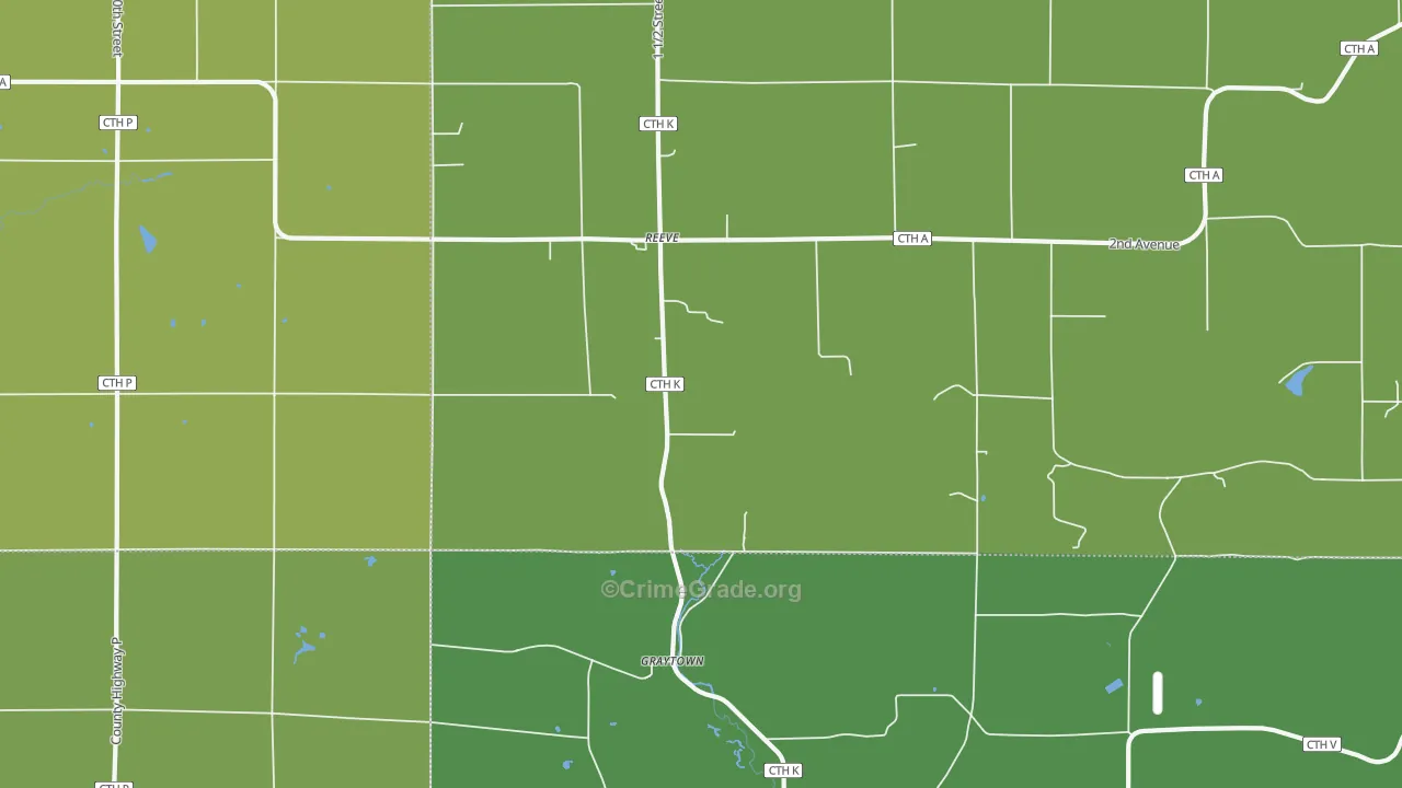 Reeve, WI Map of Drug-Related Crime Rates