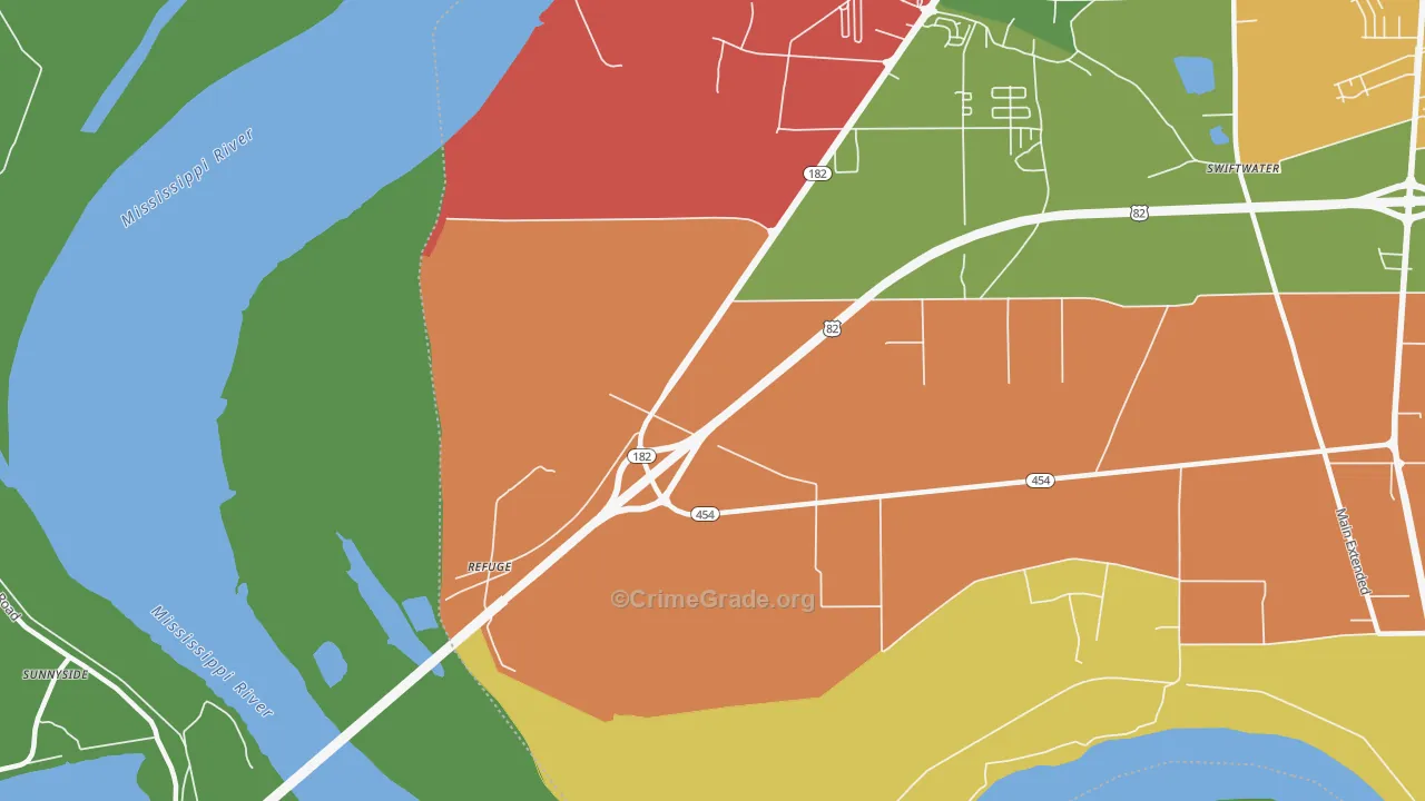 Refuge, MS Map of Drug-Related Crime Rates