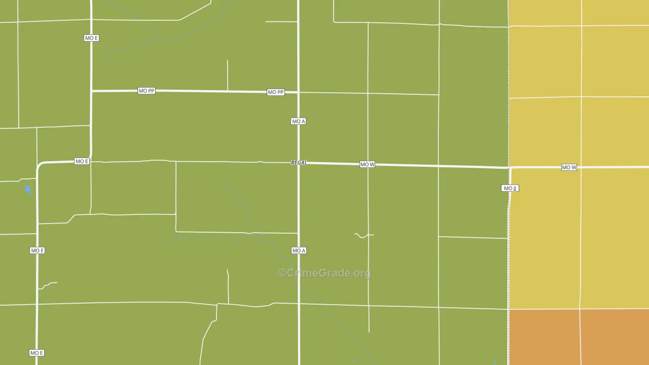 Regal, MO Map of Drug-Related Crime Rates