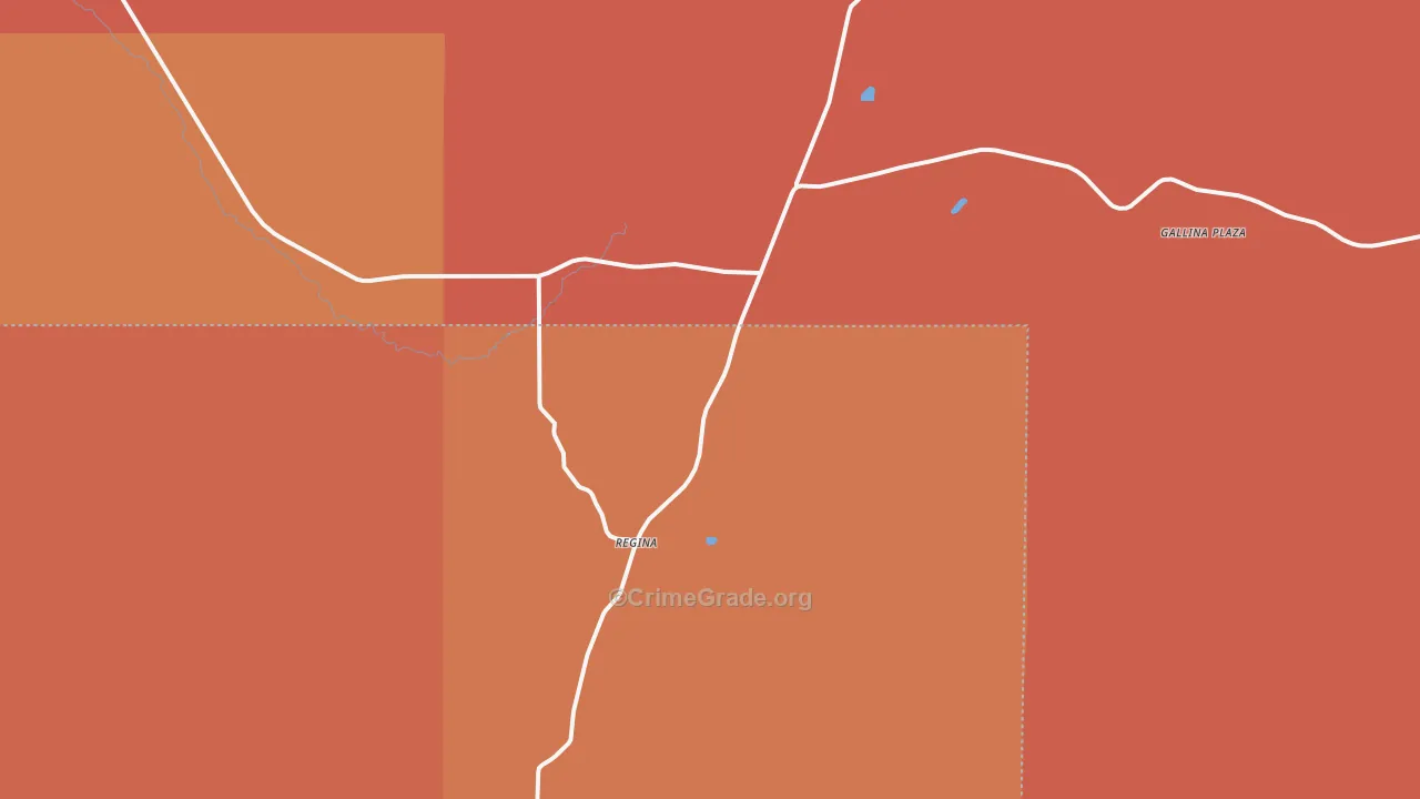 Regina, NM Map of Drug-Related Crime Rates
