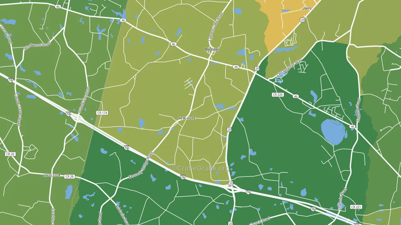 Register, GA Map of Drug-Related Crime Rates