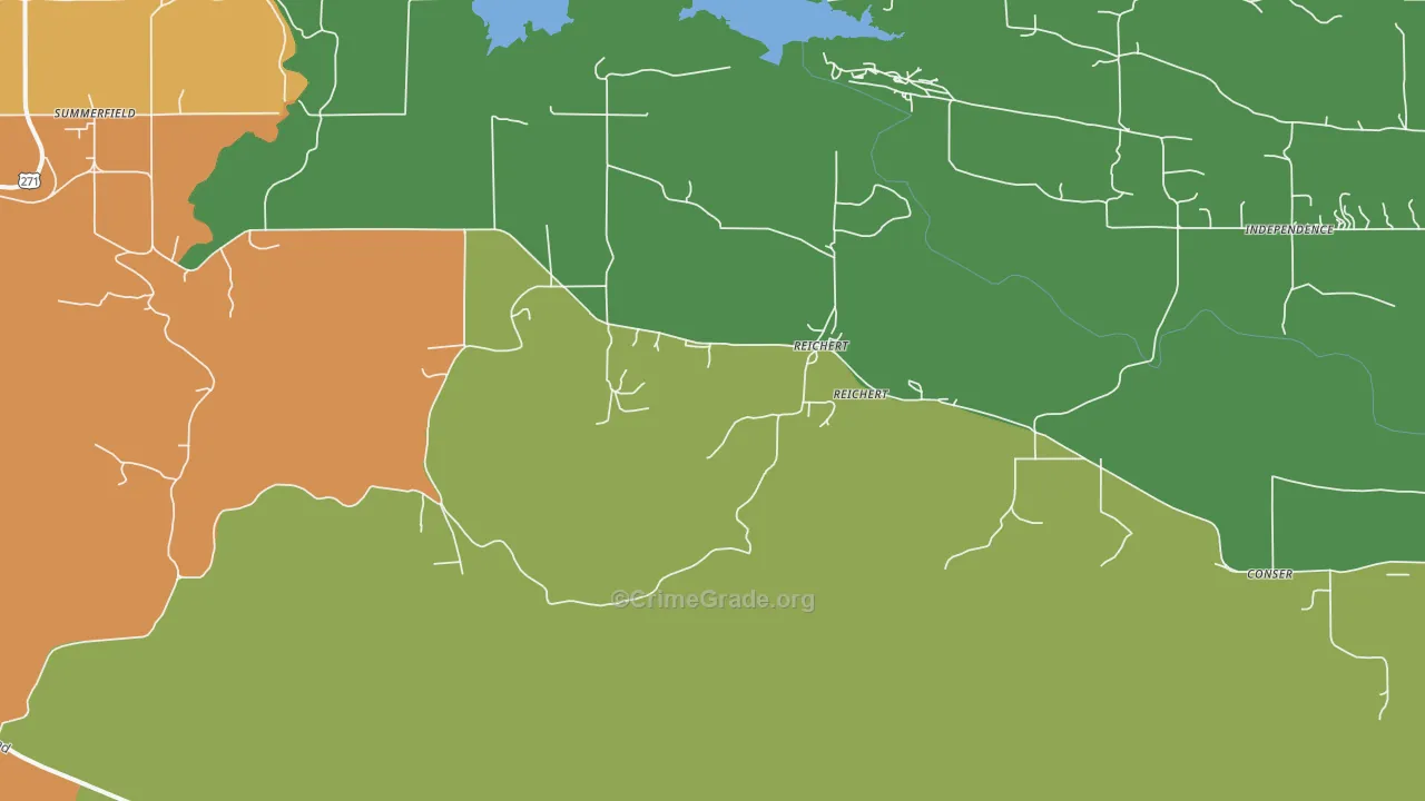 Reichert, OK Map of Drug-Related Crime Rates