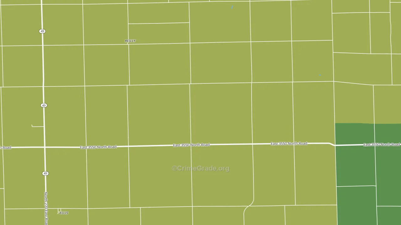 Reilly, IL Map of Drug-Related Crime Rates