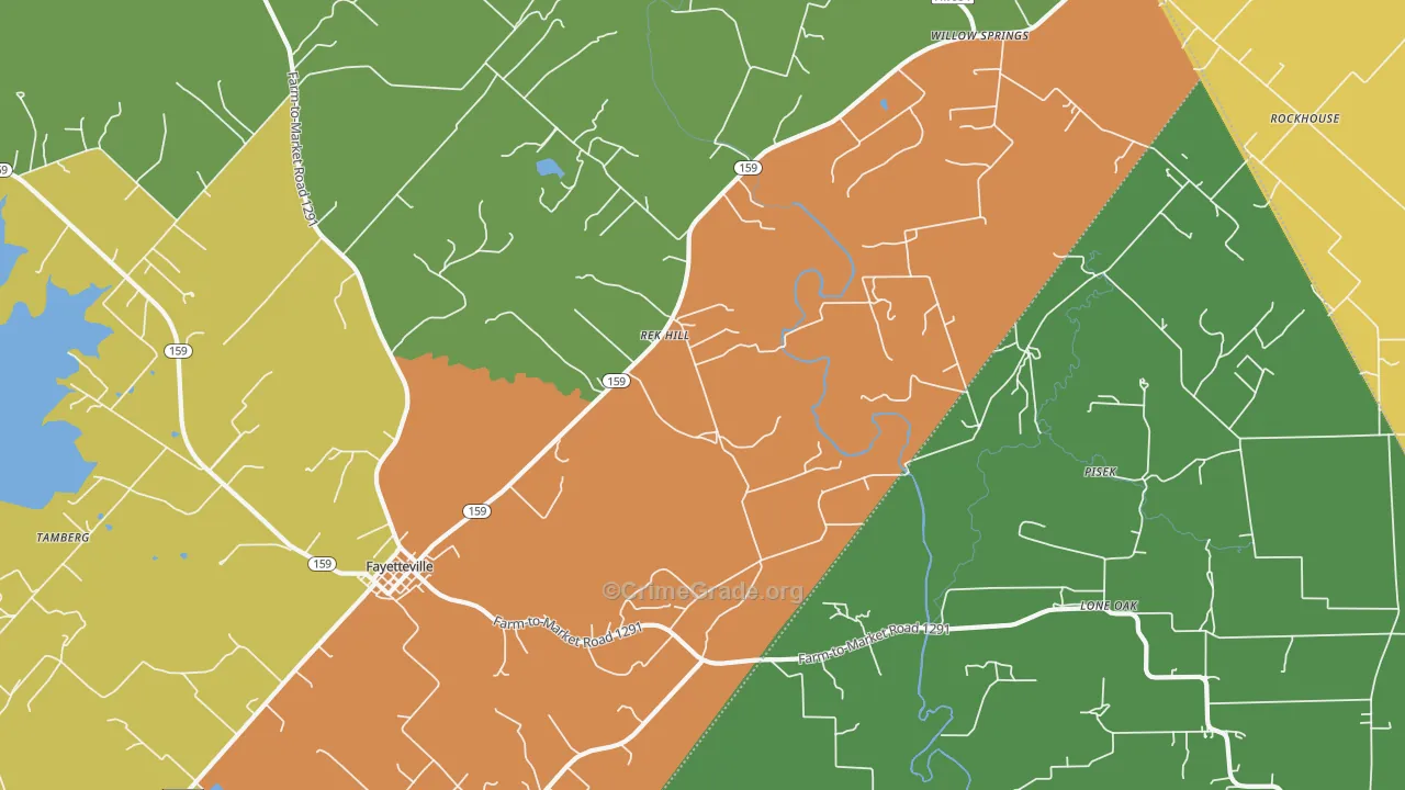 Rek Hill, TX Map of Drug-Related Crime Rates