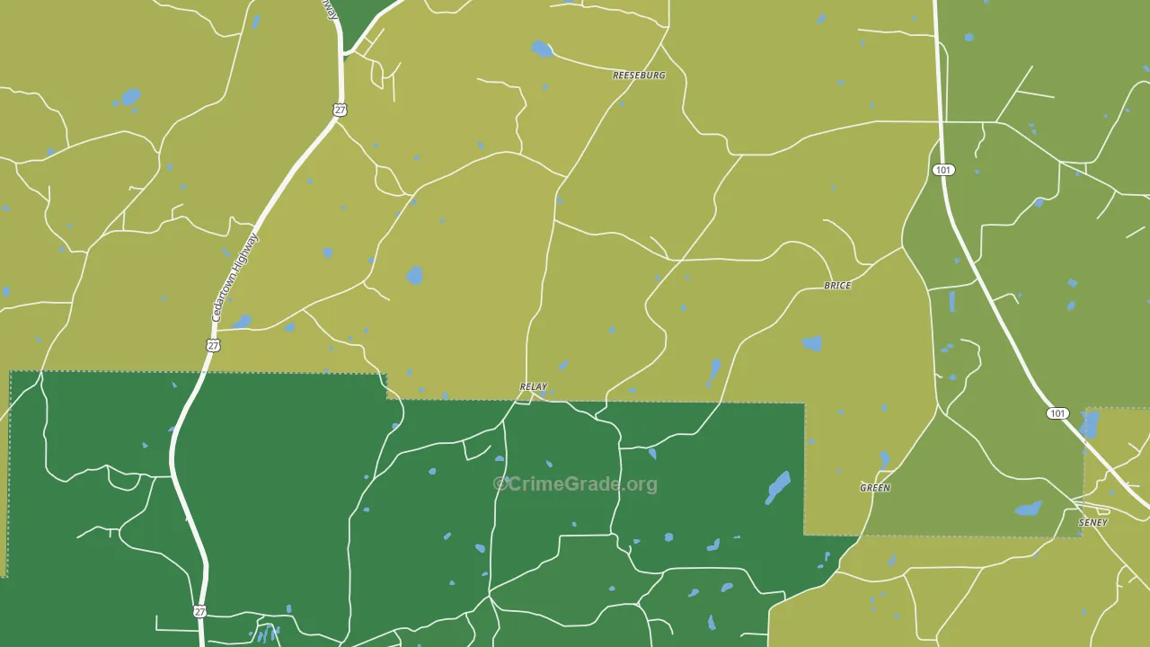Relay, GA Map of Drug-Related Crime Rates
