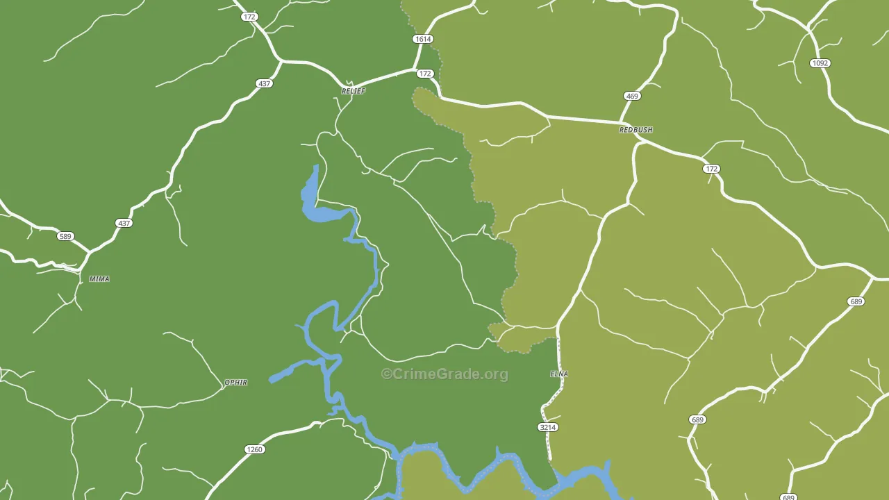Relief, KY Map of Drug-Related Crime Rates