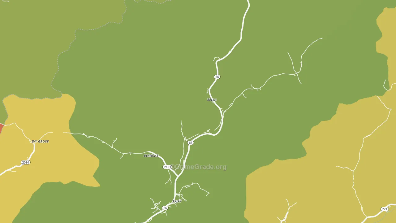 Rella, KY Map of Drug-Related Crime Rates