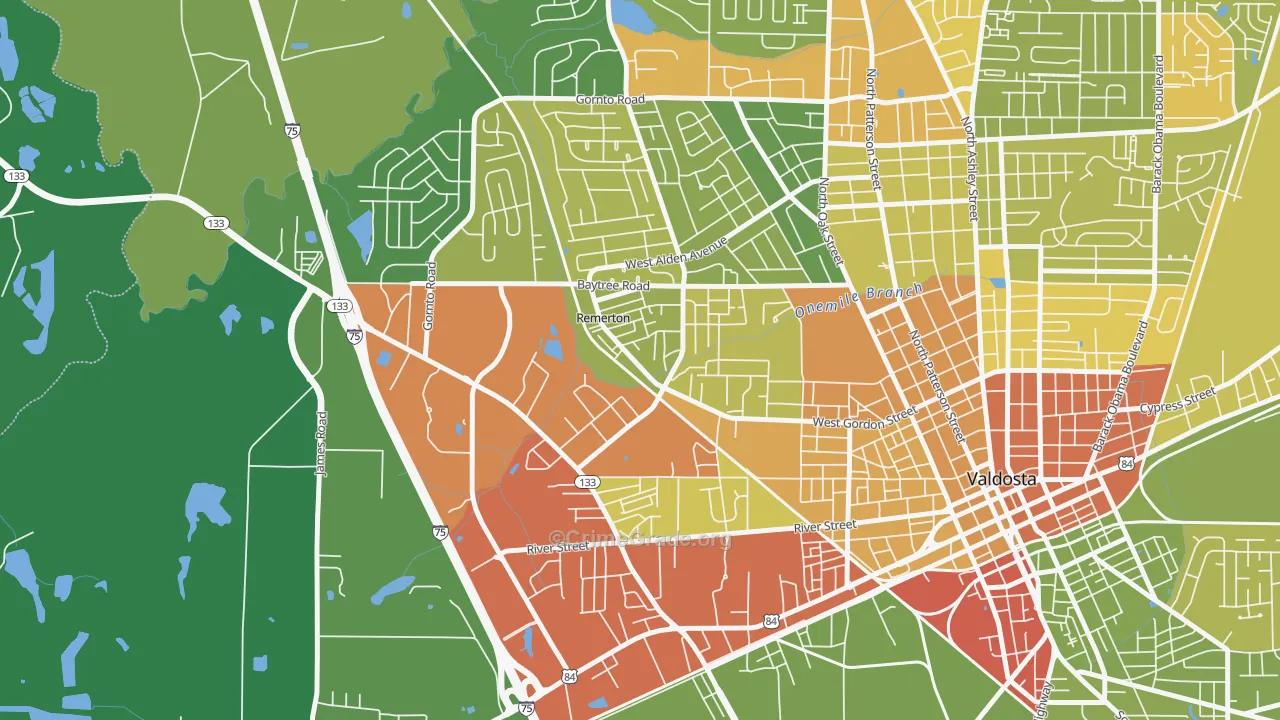 Remerton, GA Map of Drug-Related Crime Rates