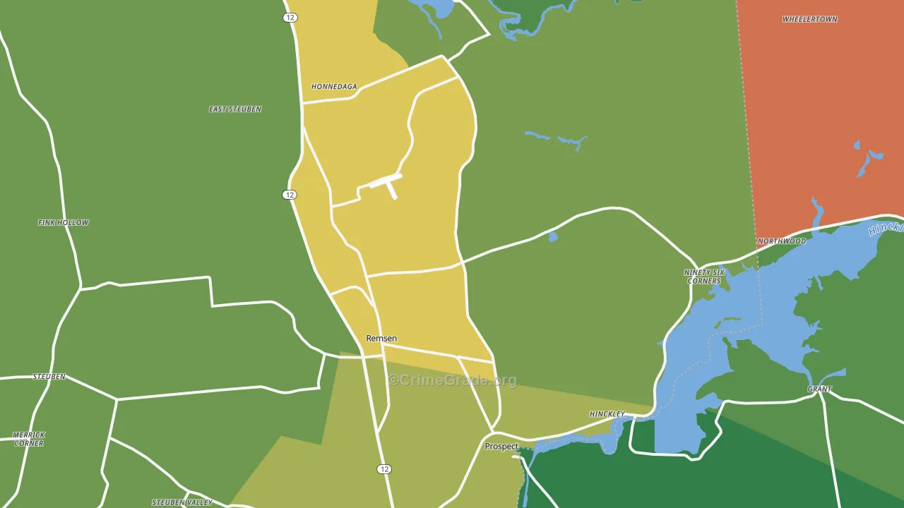 Remsen, NY Map of Drug-Related Crime Rates