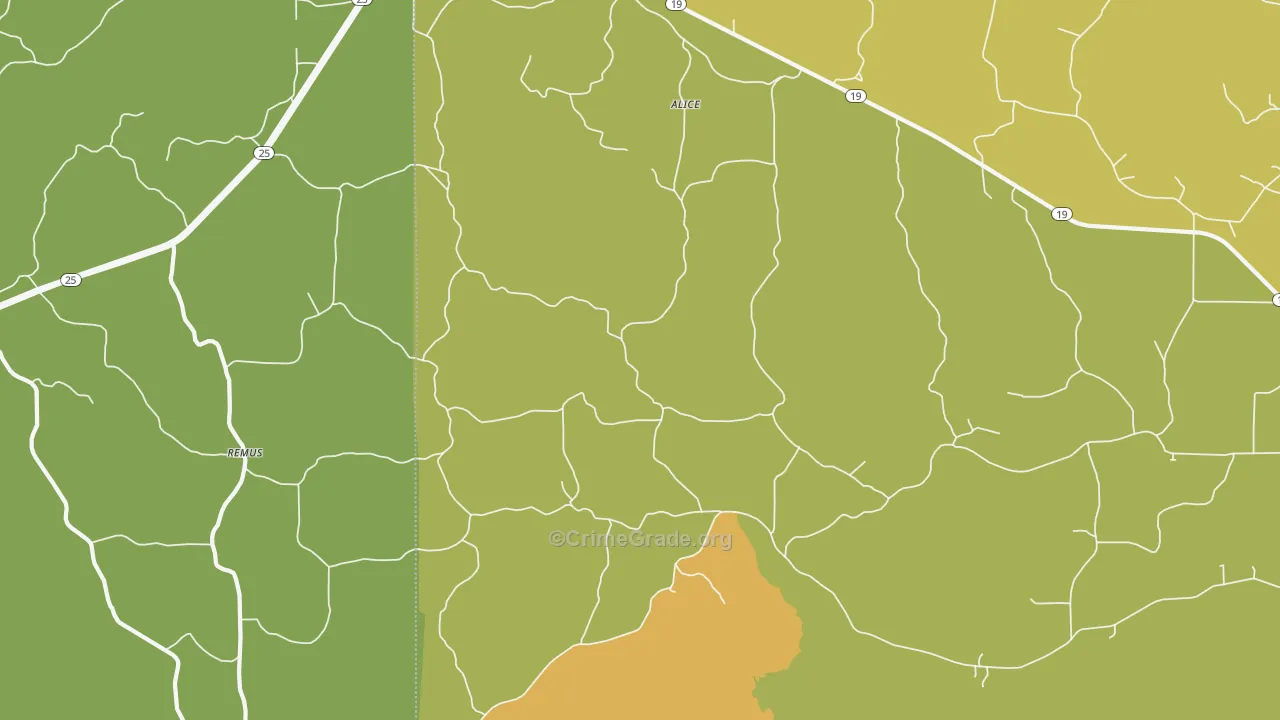 Remus, MS Map of Drug-Related Crime Rates