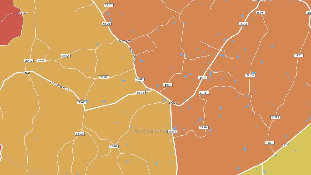 Renan, VA Map of Drug-Related Crime Rates