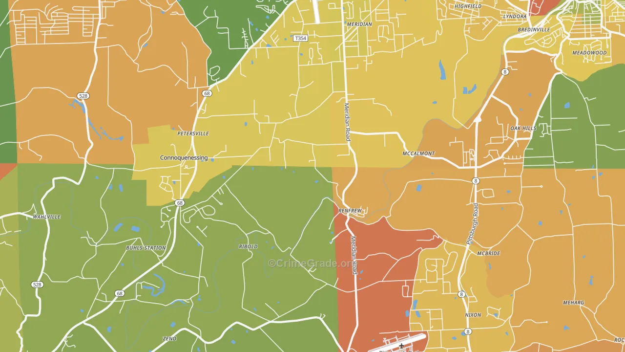Renfrew, PA Map of Drug-Related Crime Rates