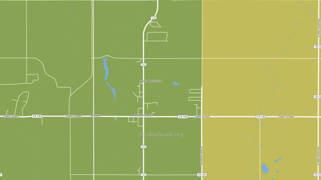 Renner Corner, SD Map of Drug-Related Crime Rates