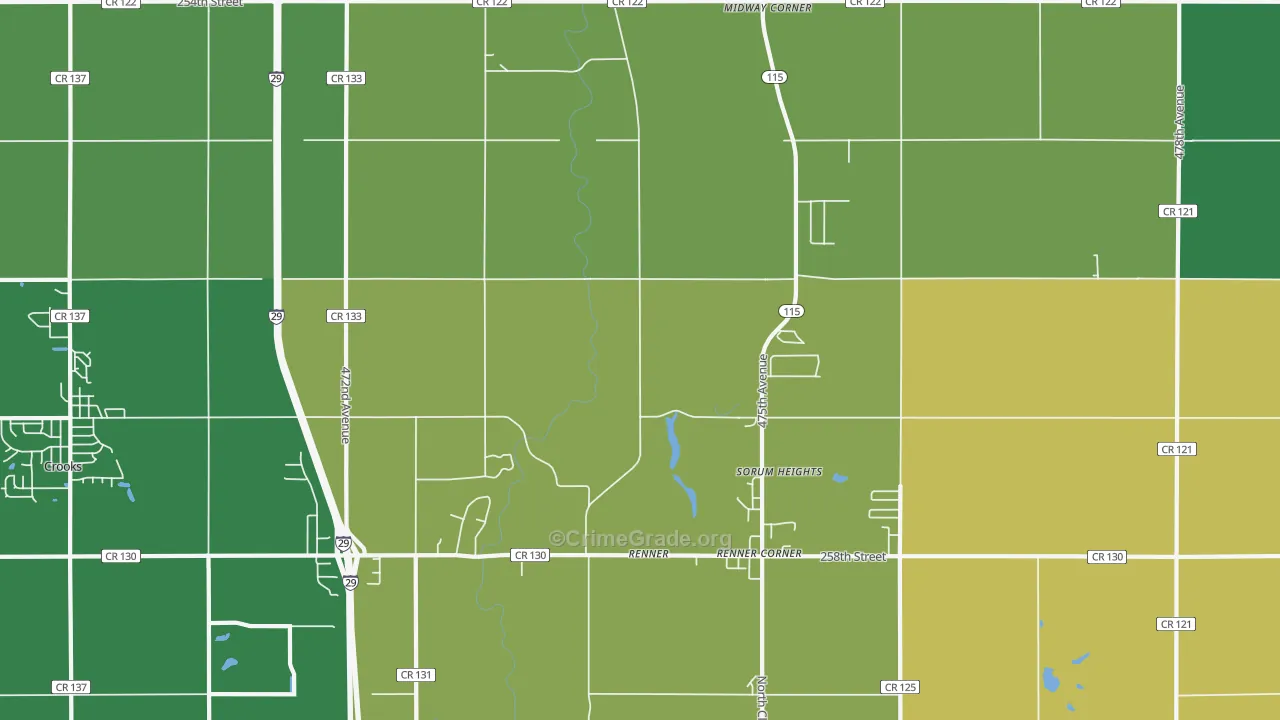 Renner, SD Map of Drug-Related Crime Rates