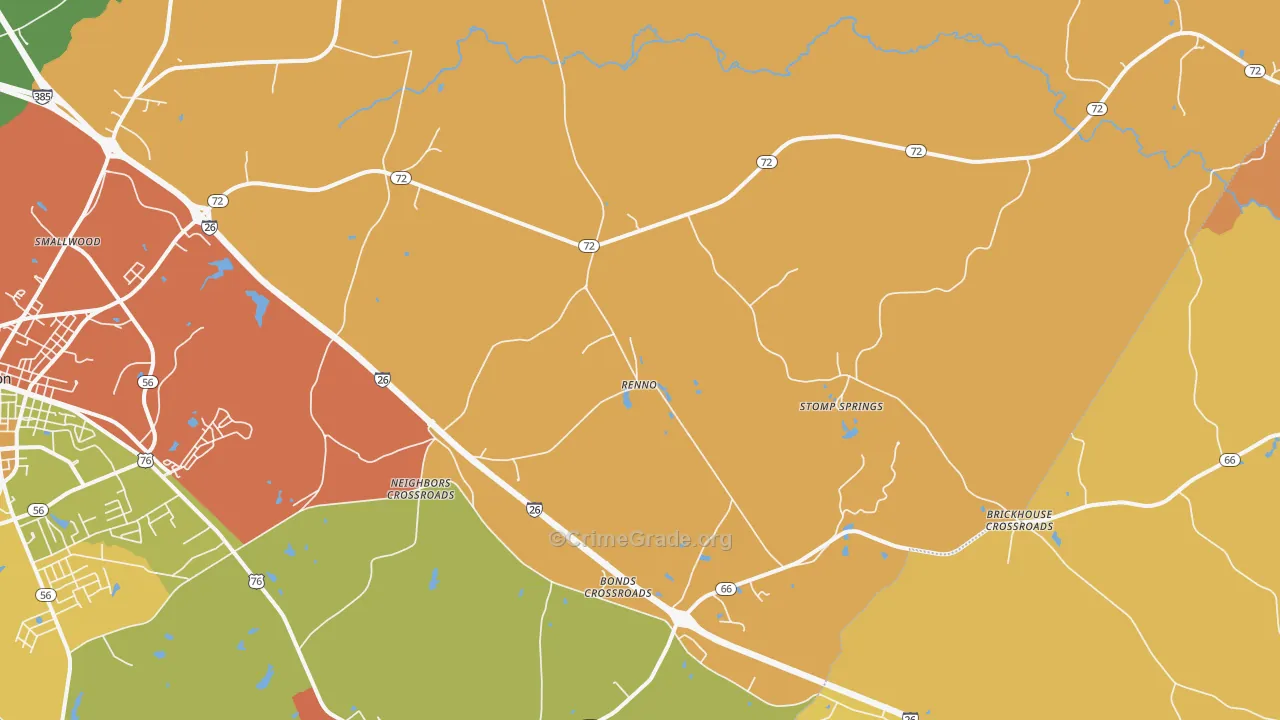 Renno, SC Map of Drug-Related Crime Rates