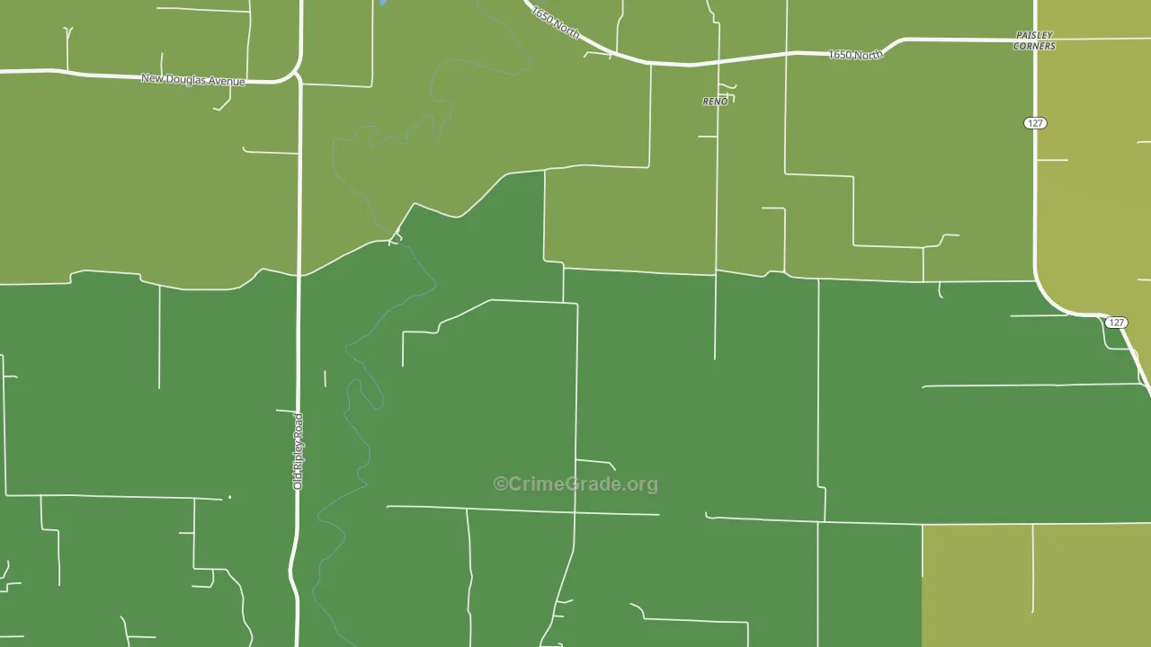 Reno, IL Map of Drug-Related Crime Rates