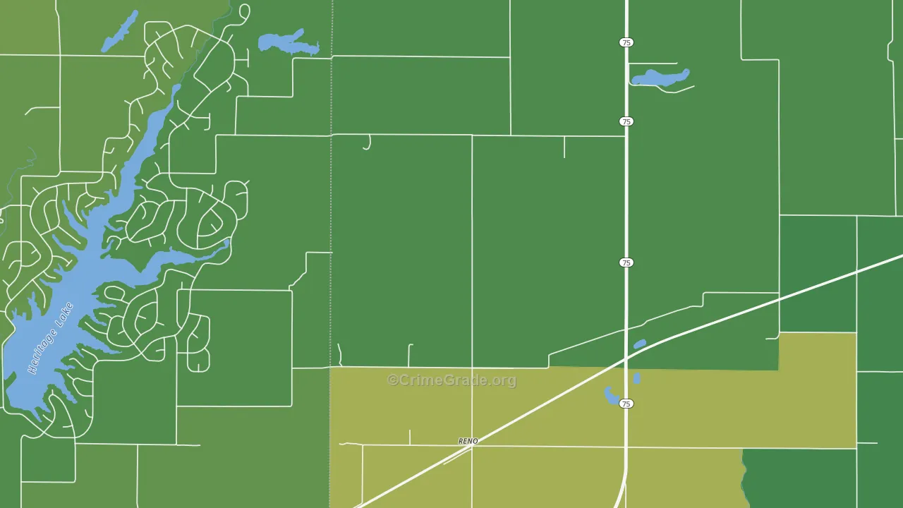 Reno, IN Map of Drug-Related Crime Rates