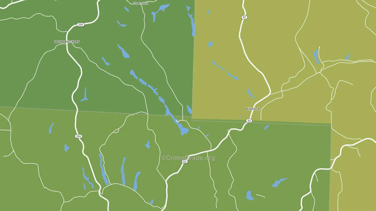 Renrock, OH Map of Drug-Related Crime Rates