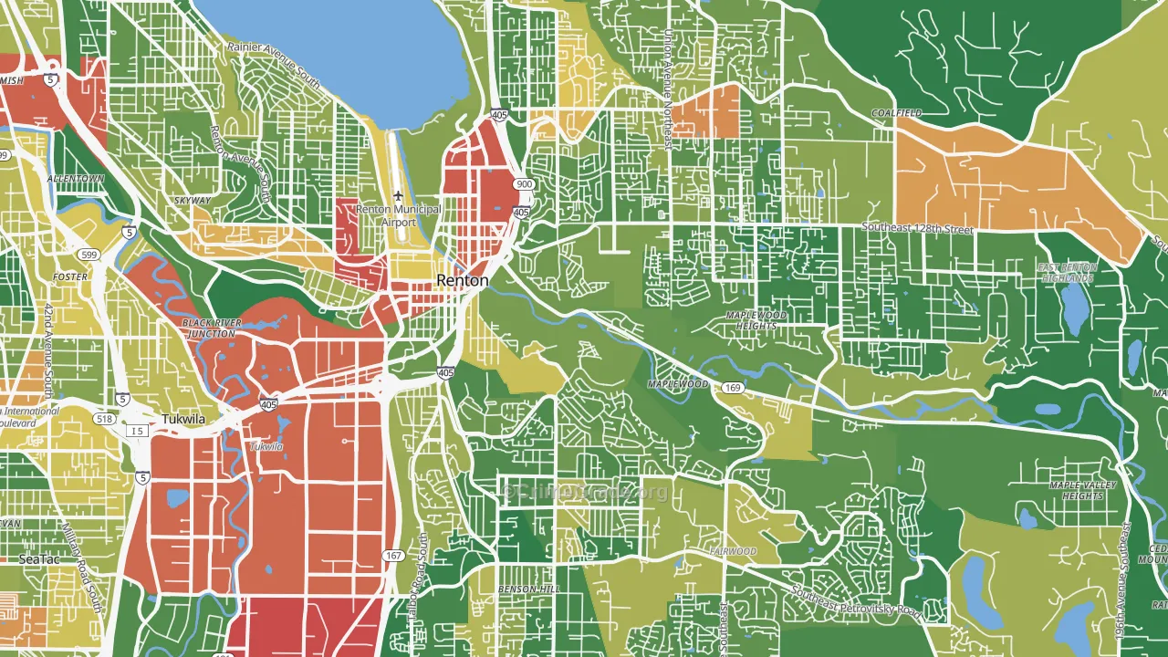 Renton, WA Map of Drug-Related Crime Rates