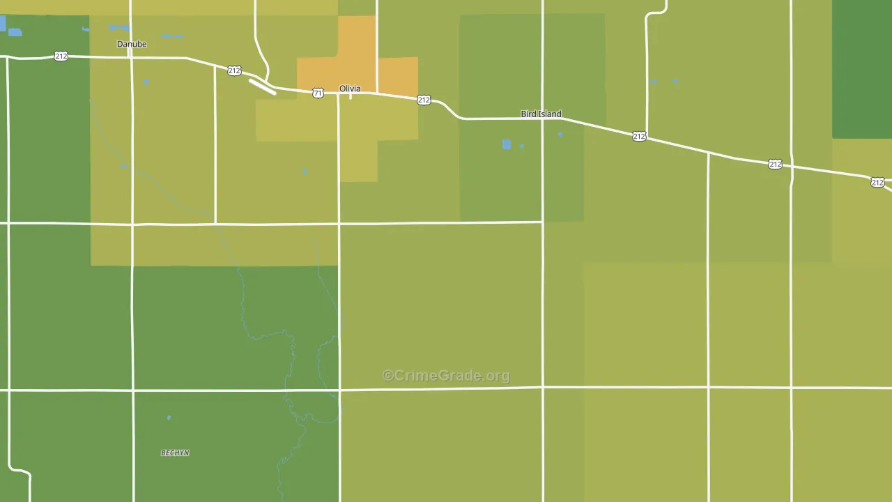 Renville County, MN Map of Drug-Related Crime Rates