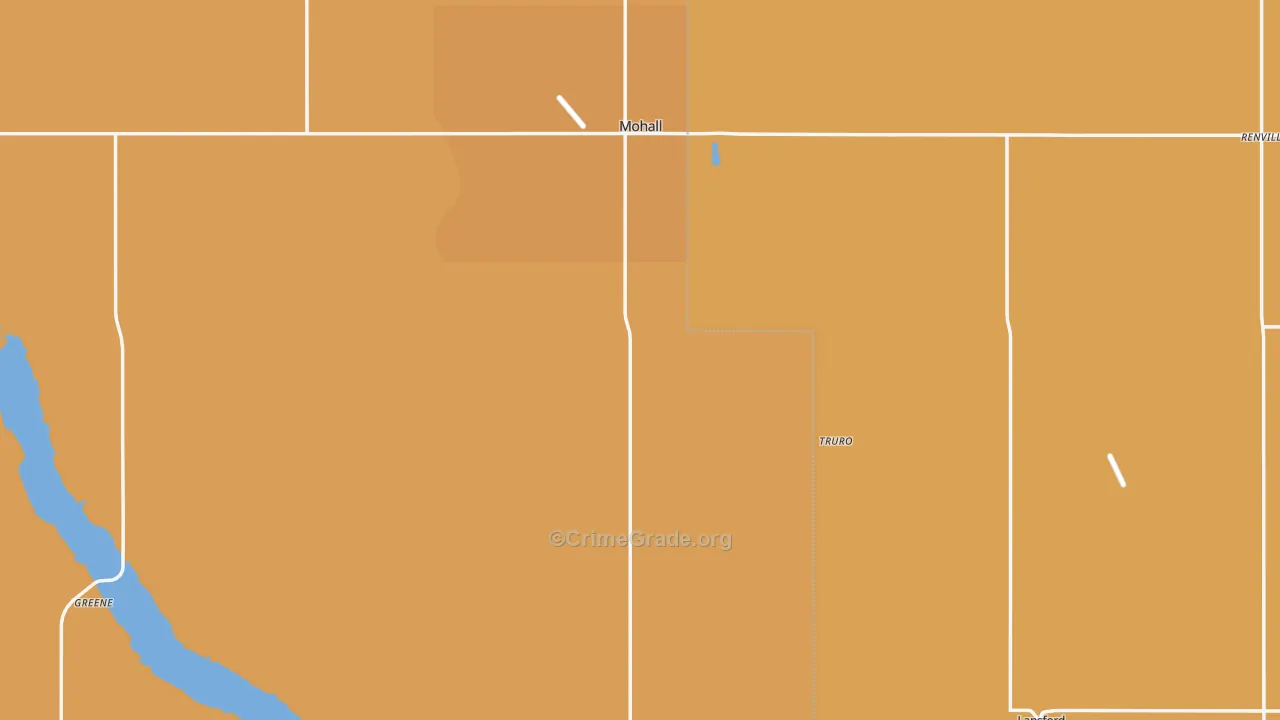 Renville County, ND Map of Drug-Related Crime Rates