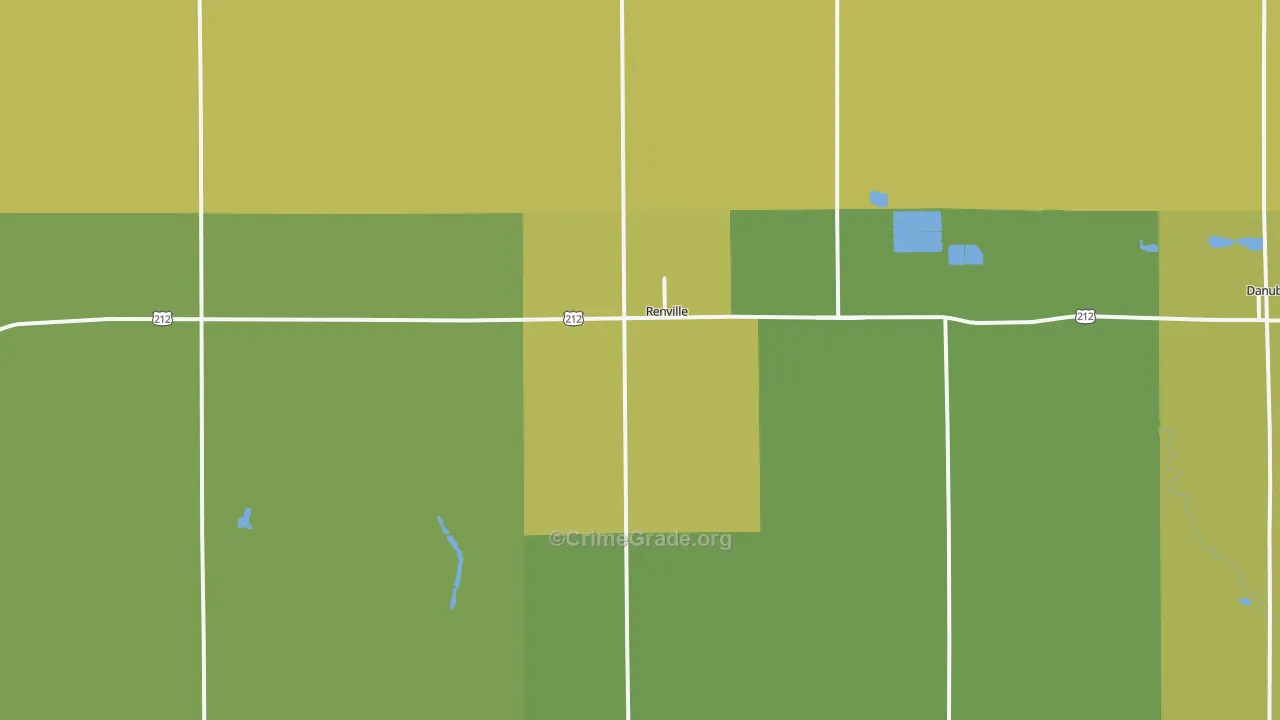 Renville, MN Map of Drug-Related Crime Rates