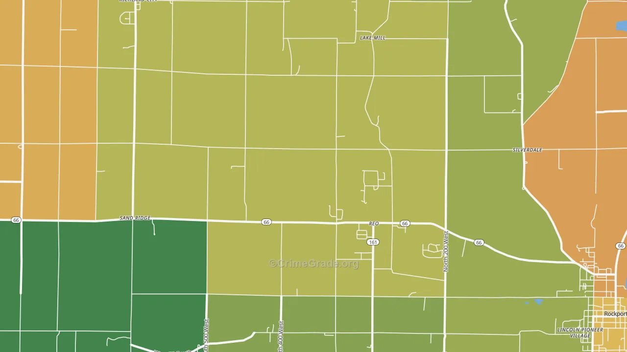 Reo, IN Map of Drug-Related Crime Rates