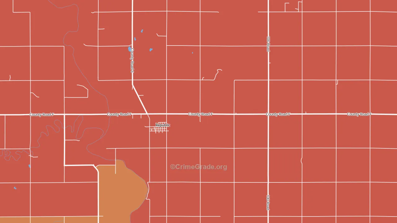 Republic, KS Map of Drug-Related Crime Rates
