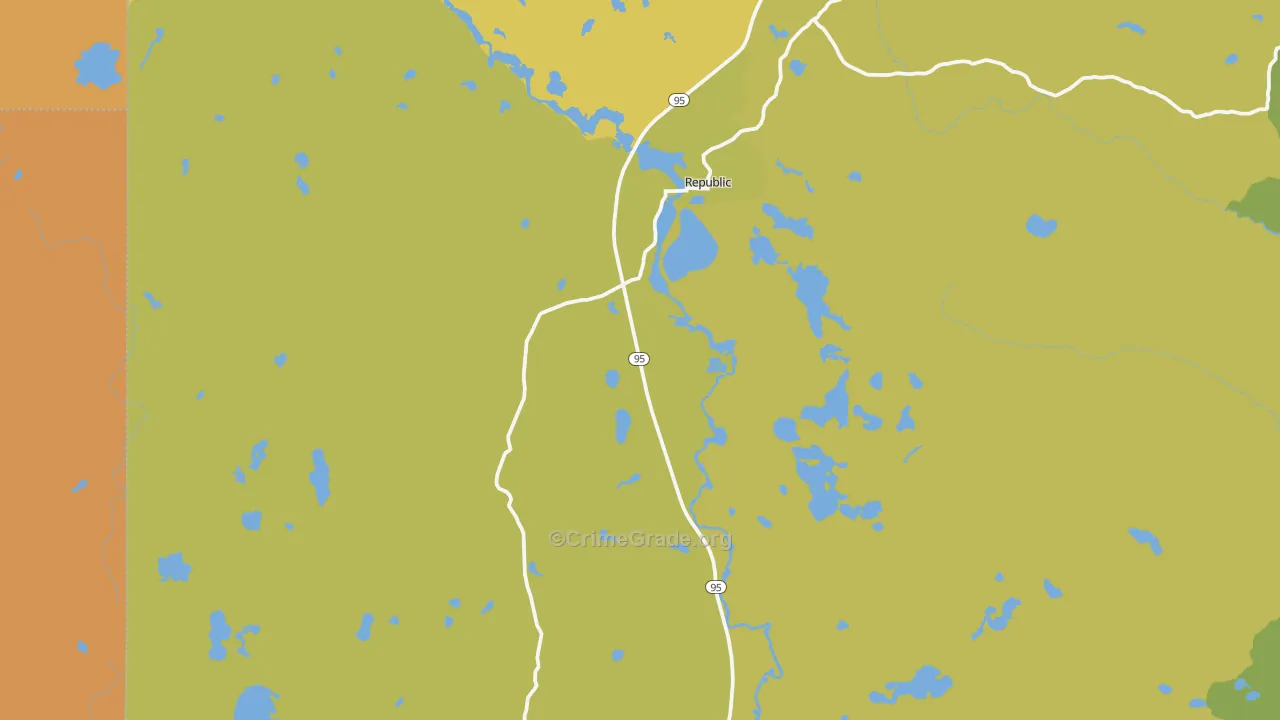 Republic, MI Map of Drug-Related Crime Rates