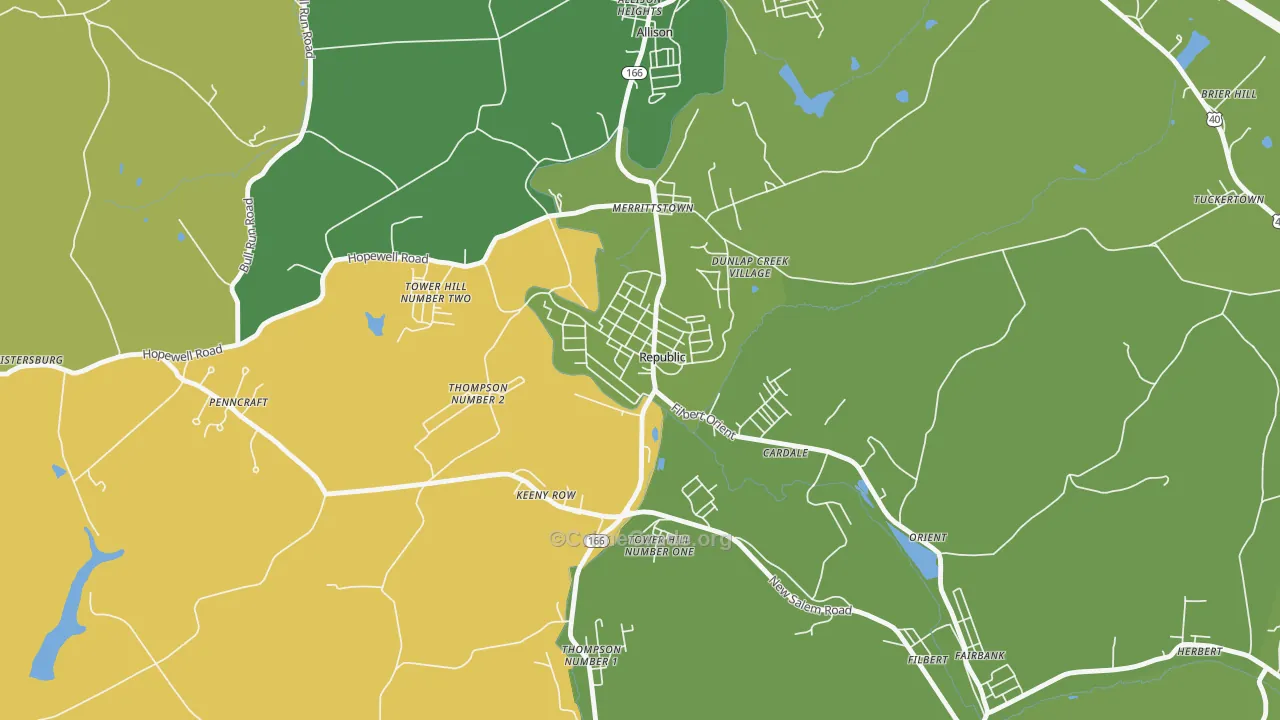 Republic, PA Map of Drug-Related Crime Rates