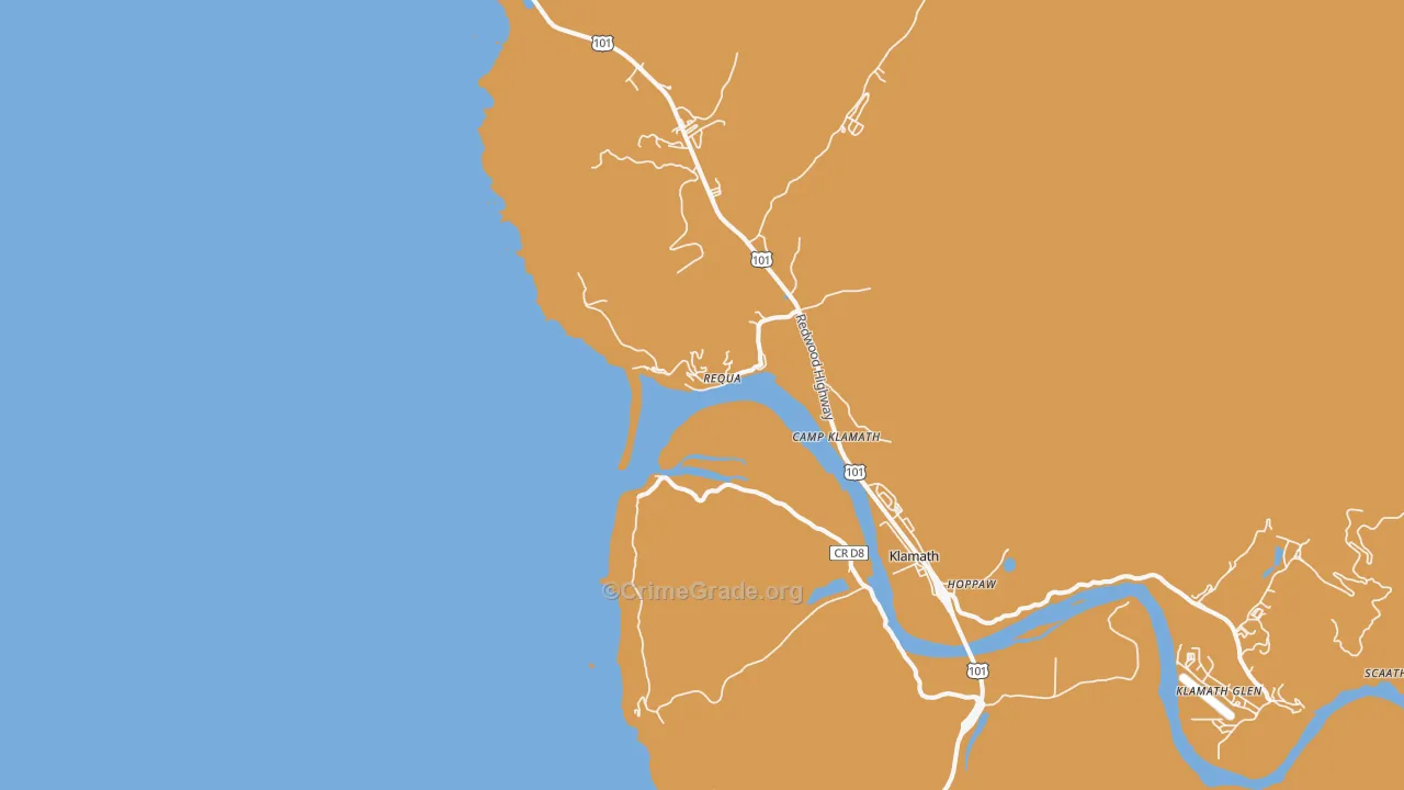 Requa, CA Map of Drug-Related Crime Rates