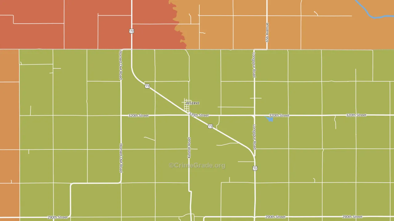 Reserve, KS Map of Drug-Related Crime Rates