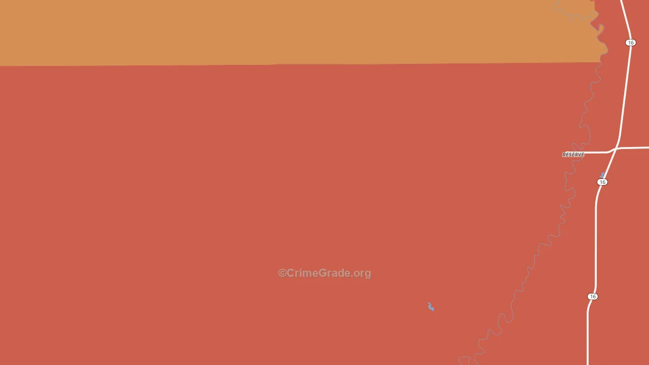 Reserve, MT Map of Drug-Related Crime Rates