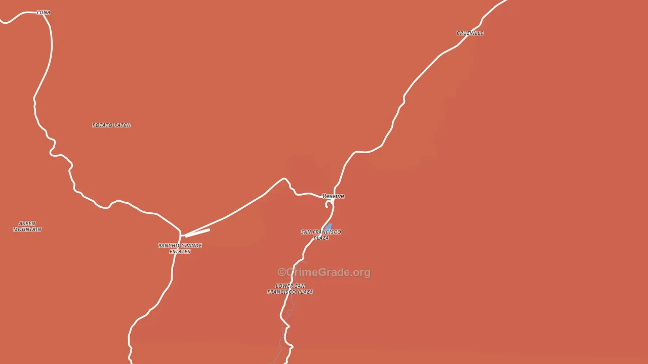 Reserve, NM Map of Drug-Related Crime Rates