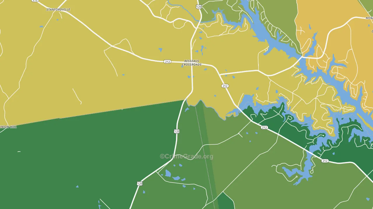 Resseaus Crossroads, GA Map of Drug-Related Crime Rates