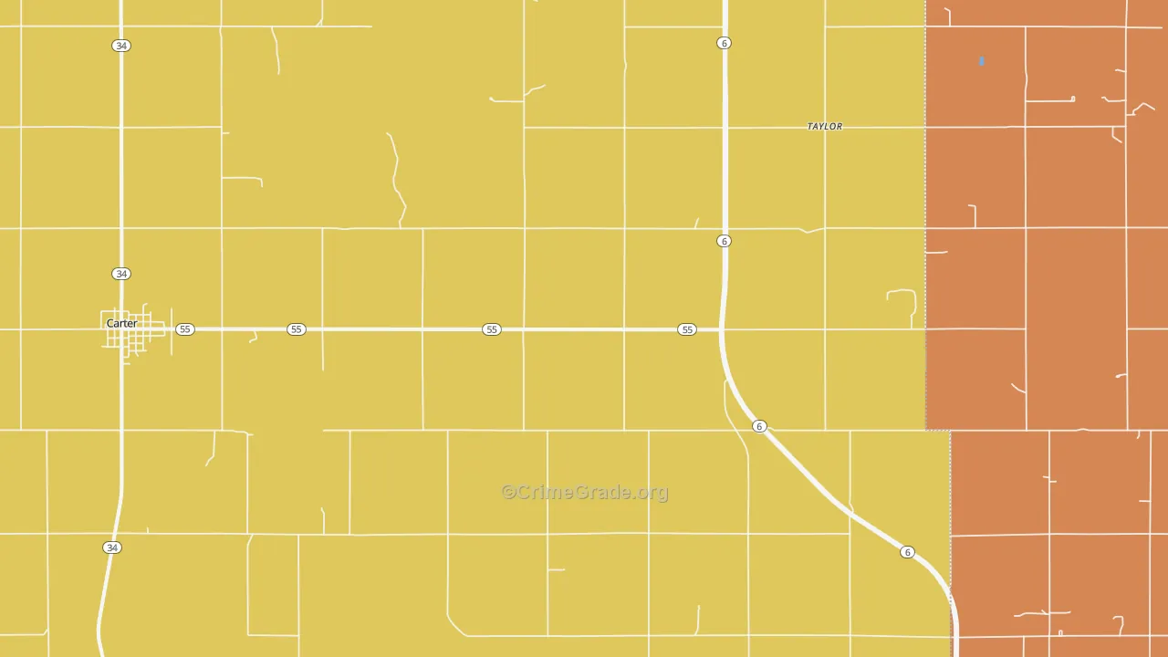 Retrop, OK Map of Drug-Related Crime Rates