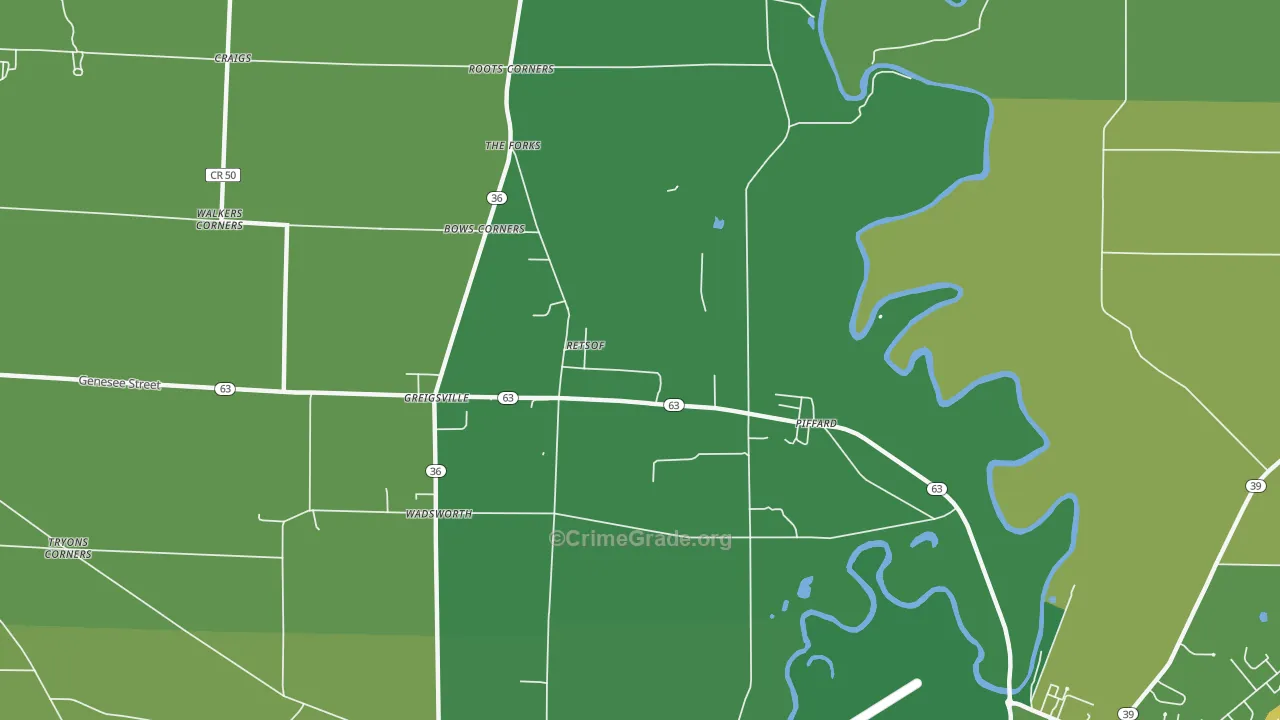 Retsof, NY Map of Drug-Related Crime Rates