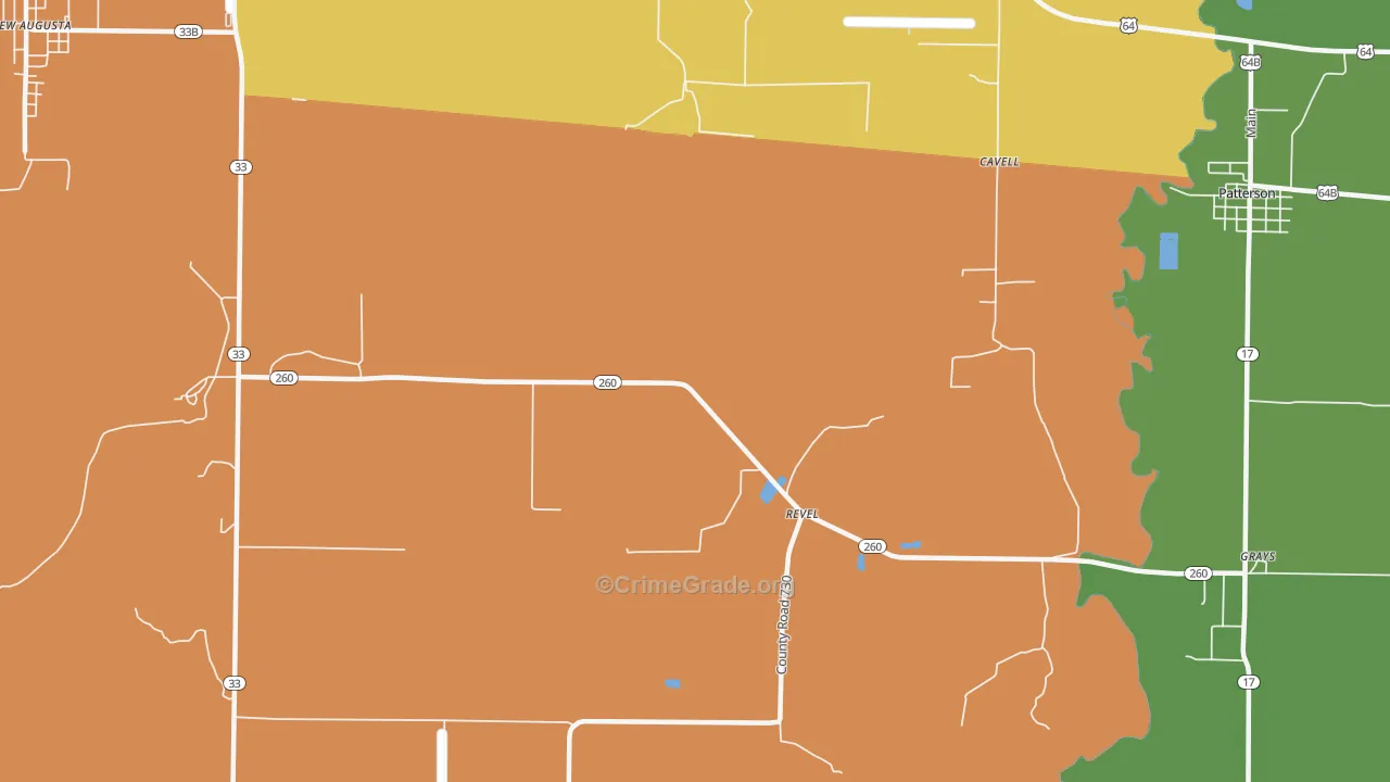 Revel, AR Map of Drug-Related Crime Rates