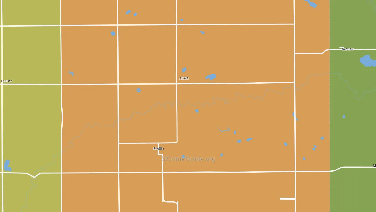Revillo, SD Map of Drug-Related Crime Rates