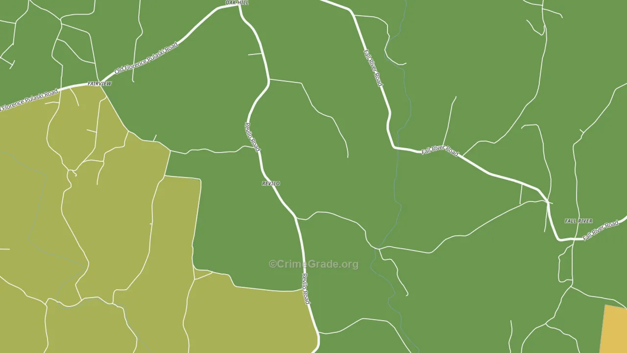 Revilo, TN Map of Drug-Related Crime Rates