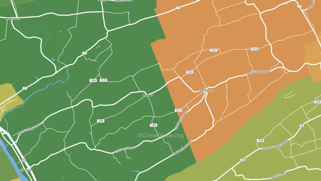 Reward, PA Map of Drug-Related Crime Rates